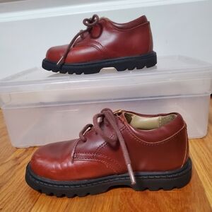 Stride Rite James Brown Leather Toddler Shoes Size 9W